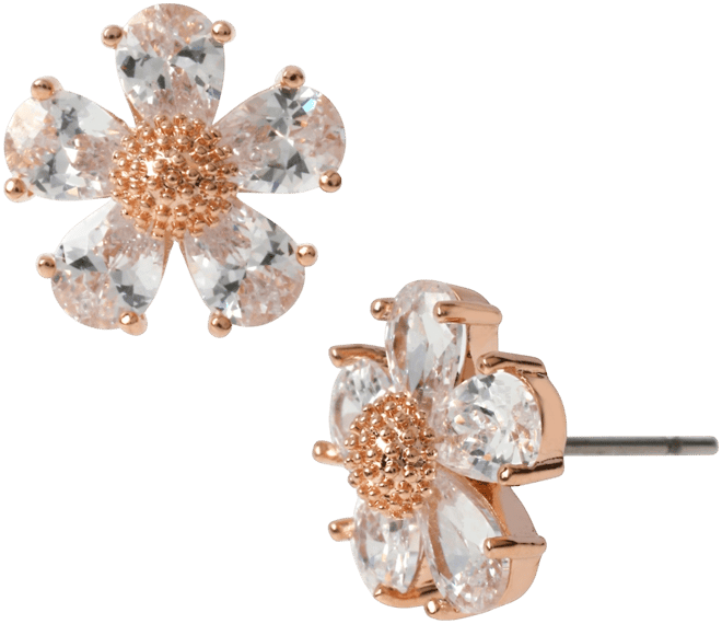 Faux Stone Flower Stud Earrings