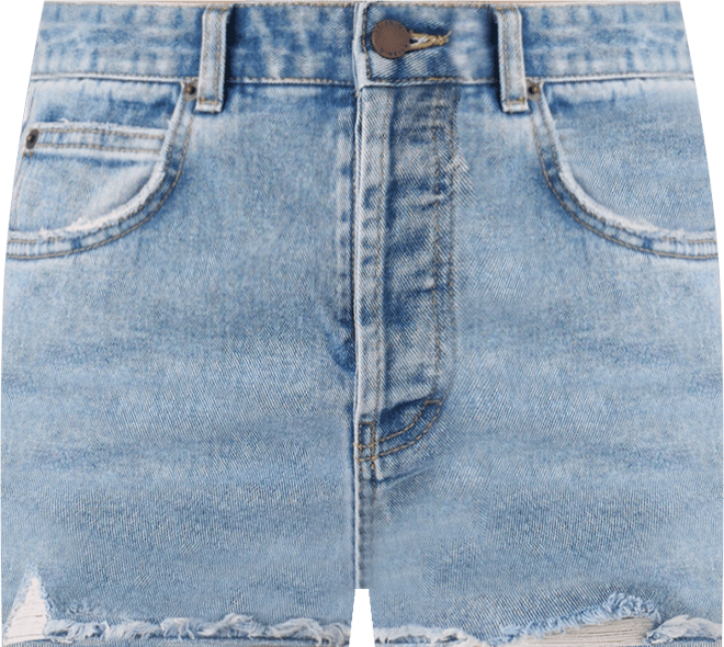 Juniors' Lanisa Drifter Cotton Denim Shorts