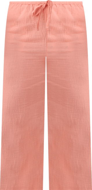 Juniors' Brenda Pull-On Cotton Crinkle Pants