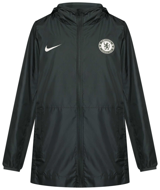 Chelsea FC Academy Pro Nike voetbalregenjack met capuchon voor kids