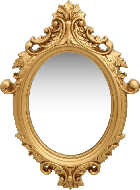 Wall Mirror Castle Style 22"x29.9" Gold