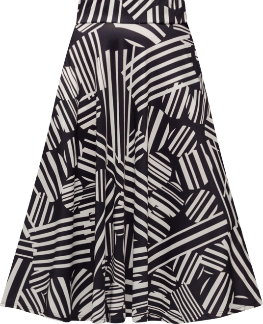 Women's Elastic Waist Pocket Midi Skirt