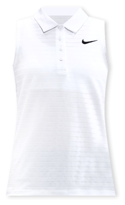 나이키 빅토리 여성 드라이 핏 민소매 스트라이프 골프 폴로