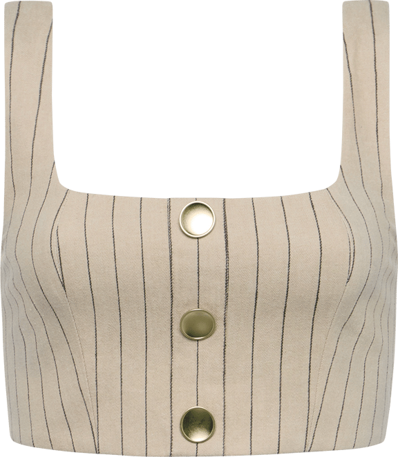 Maylin Pinstriped Bralette Top