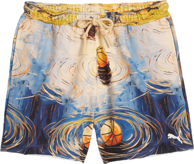 PUMA Dylan Exhibit Terry Basketball Shorts