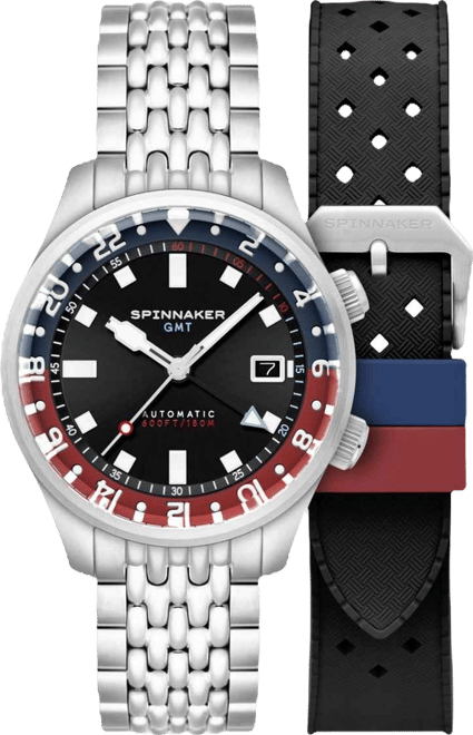 Men's Bradner Gmt Automatic Solid Stainless Steel Bracelet Watch, 42mm