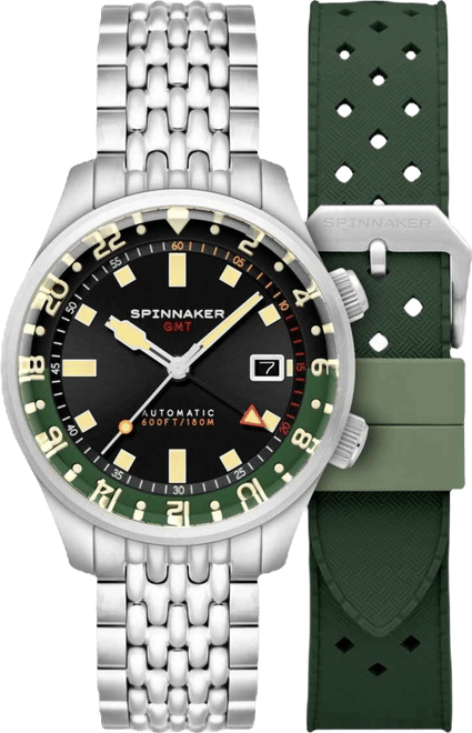 Men's Bradner Gmt Automatic Solid Stainless Steel Bracelet Watch, 42mm