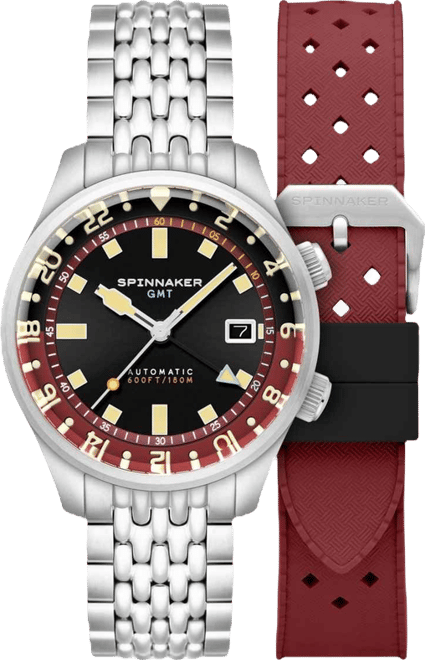 Men's Bradner Gmt Automatic Solid Stainless Steel Bracelet Watch, 42mm