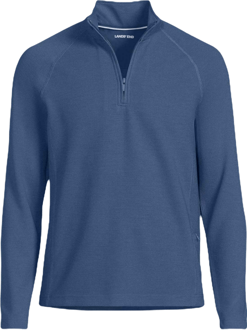 Men's Long Sleeve Waffle Quarter Zip