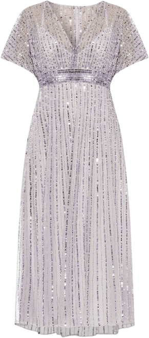 Women's A Line Embellished Short Sleeve Dress