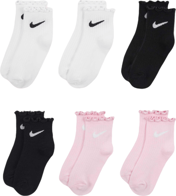Nike Little Kids' Lettuce Welt Ankle Socks (6 Pairs)