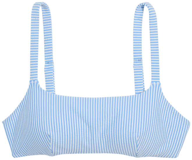 Southampton Seersucker Square Neck Bikini Top