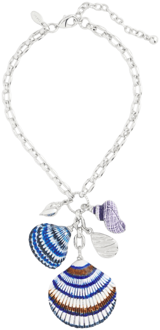 Silver-Tone Seashell Pendant Necklace