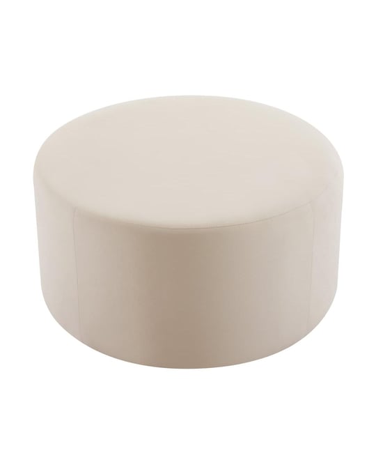 Round Velvet Upholstered Ottoman, Modern Minimalist Design, Versatile as Footrest, Extra Seating or Coffee Table-
