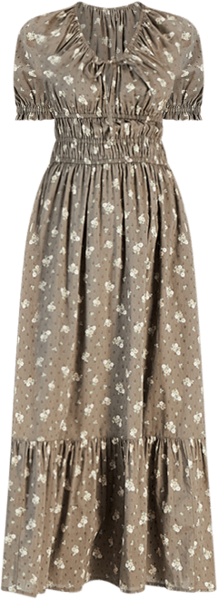 Women's Short-Sleeve Clip-Dot Midi Dress, Created for Macy's