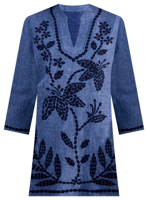 売れ筋商品|||チャータークラブ カットソー トップス レディース Petite Embroidered Linen Tunic, Exclusively at Macy's Blue Ocean Charter Club Petite Embroidered Linen Tunic, Exclusively at