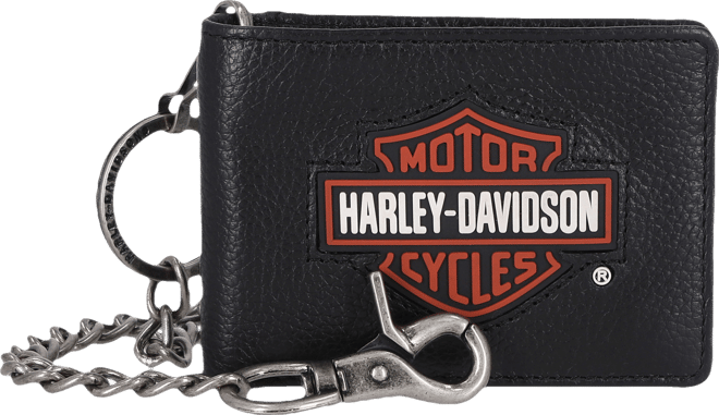 Bar & Shield Front Pocket Wallet With Chain