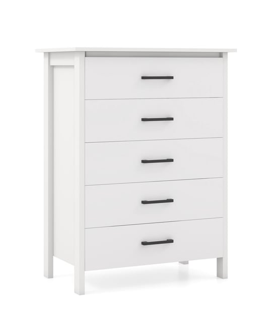 Modern 5 Drawer Chest Storage Dresser Cabinet with Metal Handles