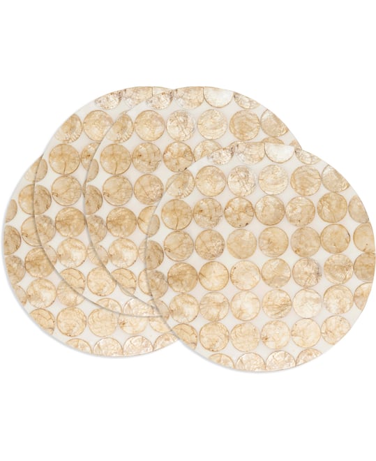 Echoes Capiz Disc Placemats, 15" Round