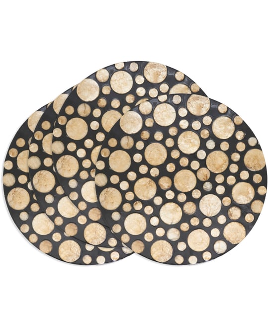 Echoes Capiz Placemats, 15" Round
