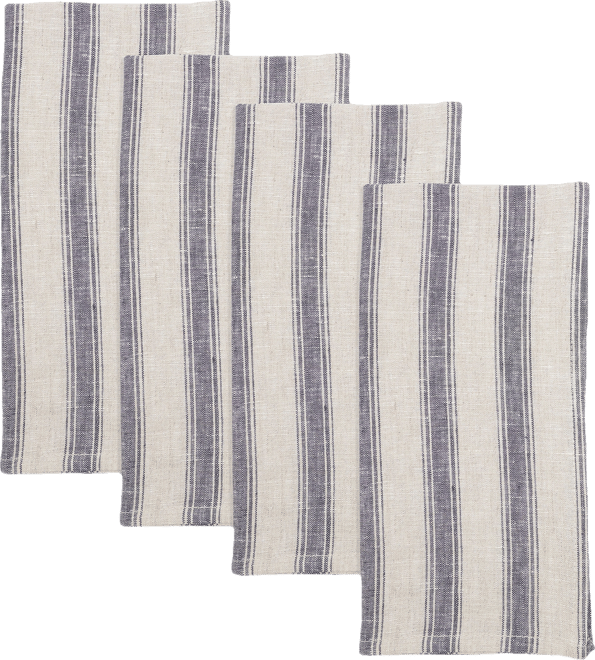 Classic Striped Pure Linen Napkins, 20" x 20"
