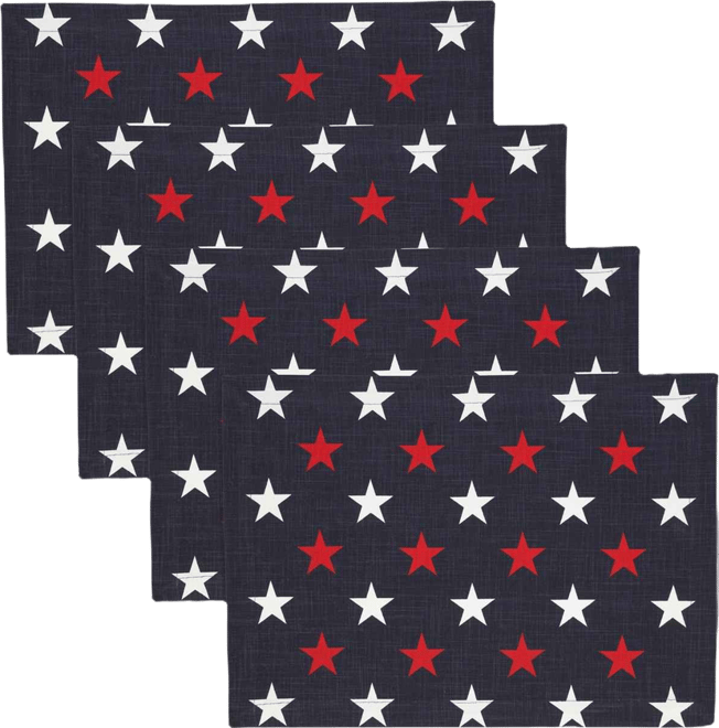 Patriotic Americana Cotton Stars Placemats, 14" x 20"