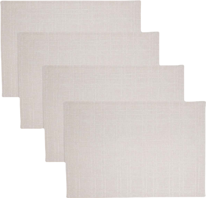 Classic Stitched Plaid Placemats, 13" x 19"