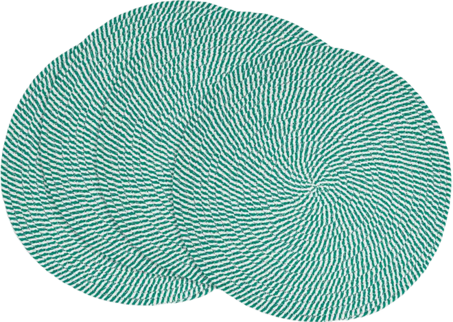 Stripe of Mint Placemats, 15" Round