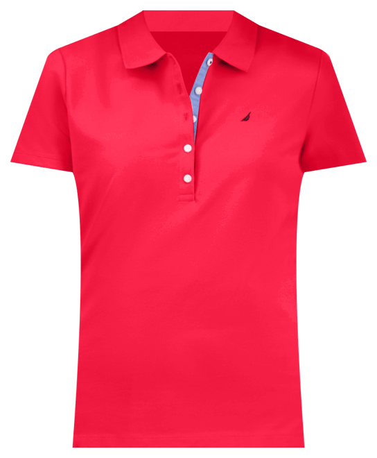 Jeans Women's Short-Sleeve Polo-Collar Shirt