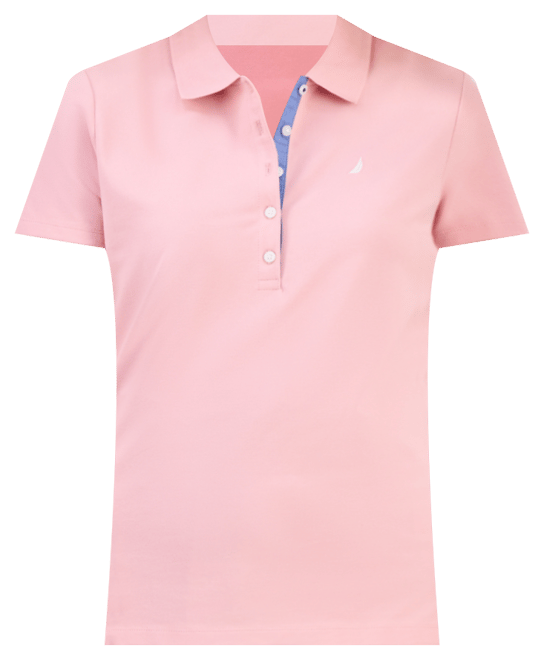 Jeans Women's Short-Sleeve Polo-Collar Shirt