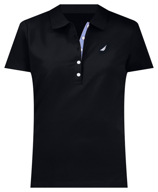 Jeans Women's Short-Sleeve Polo-Collar Shirt