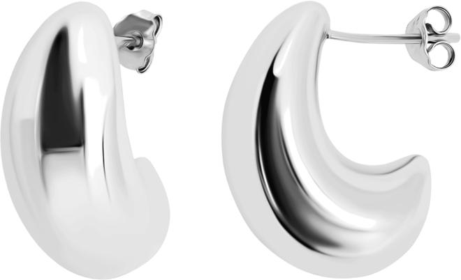 Sculptural J-Hoop Earrings in 18k Gold-Plated Sterling Silver (also in Sterling Silver), Exclusively at Macy's