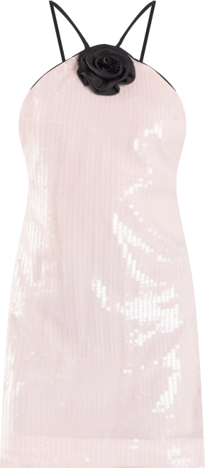 Women's Sequin Mini Dress with florette