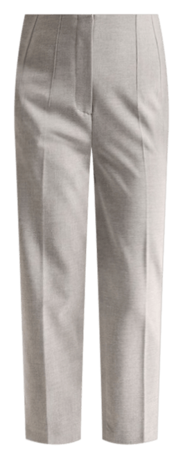Recycled Poly Blend Darted Tapered Pant in Grey
