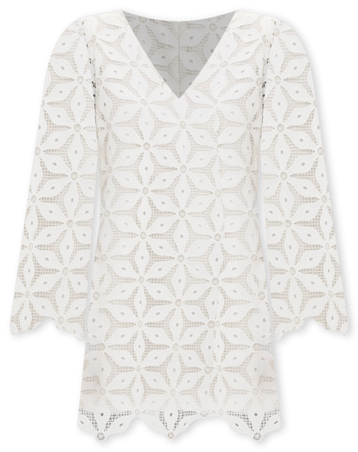 White Floral Lace Camilla Dress
