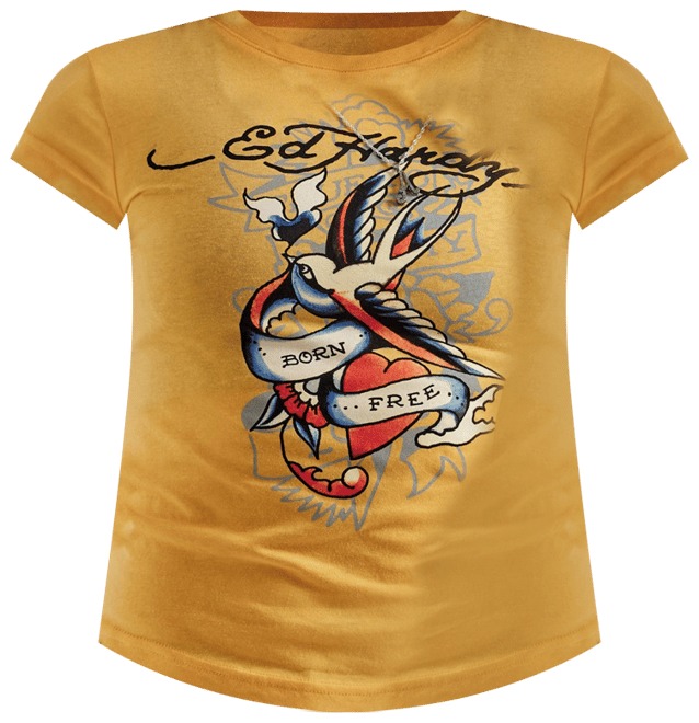 Ed Hardy Swallow Cap Sleeve Tee