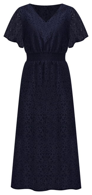 Women's Lace Batwing Sleeve Maxi Dress