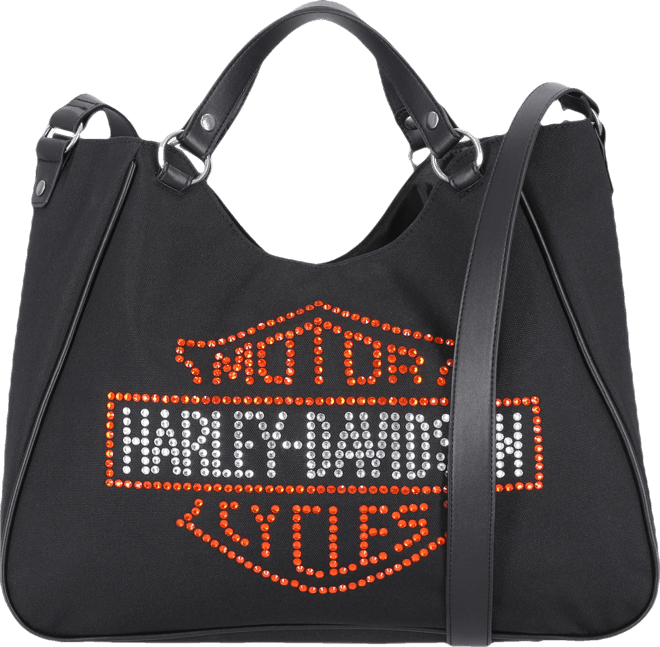 Bar & Shield Rhinestone Tote Bag