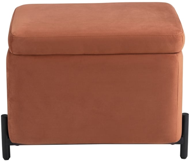 24" Velvet Kyoto Small Storage Ottoman