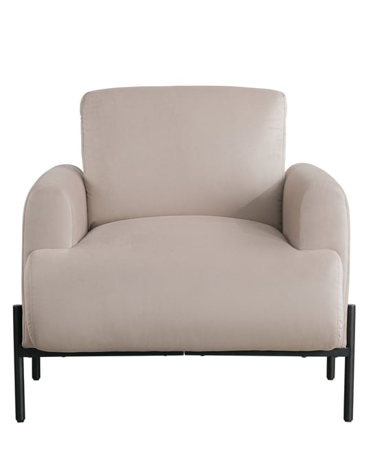 35.3" Velvet Kyoto Accent Chair