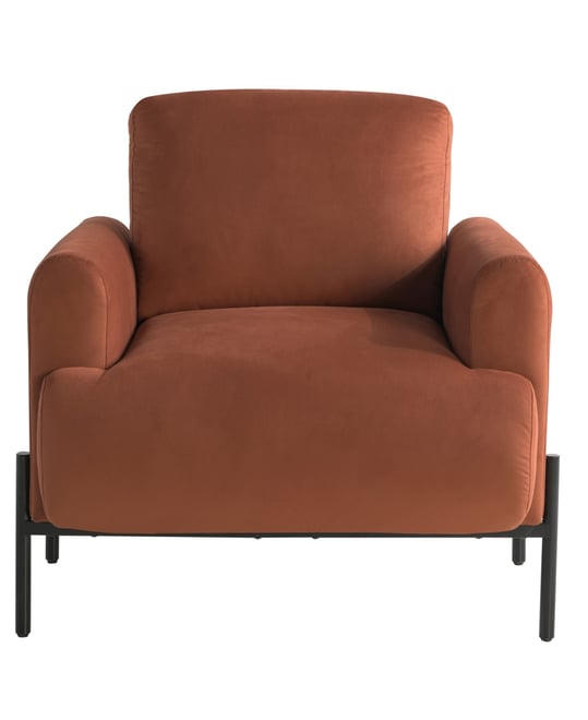 35.3" Velvet Kyoto Accent Chair