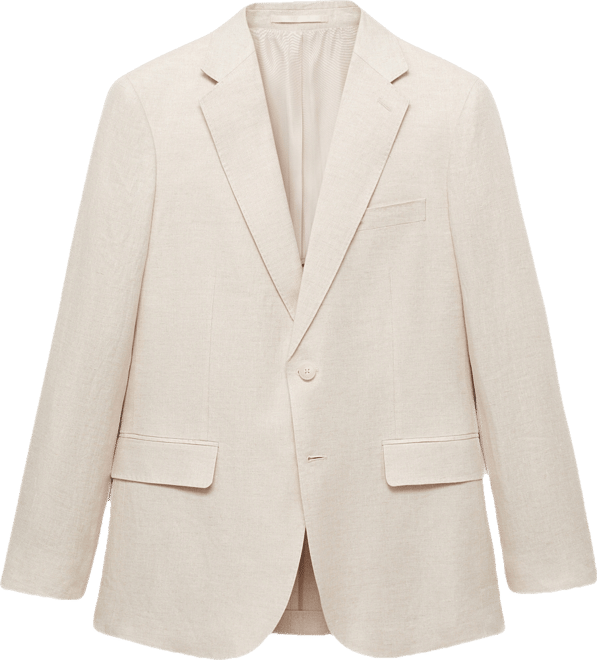 Men's Linen Slim-Fit Suit Blazer