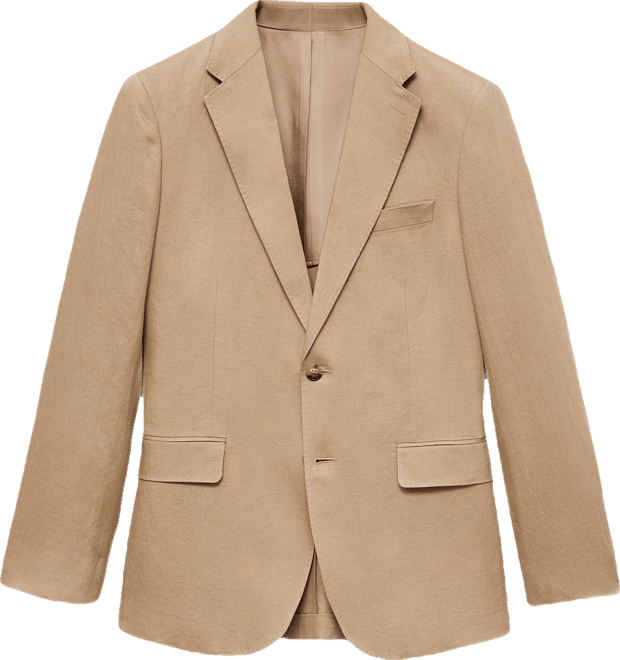 Men's Linen Slim-Fit Suit Blazer