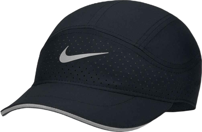 Men's and Women's  Black Reflective Fly Performance Adjustable Hat