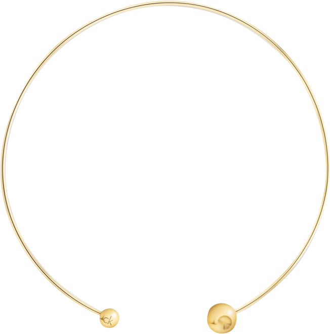 Gold-Tone Stainless Steel Sculptural Bubbles Sculptural Collar Necklace, 15-1/5"