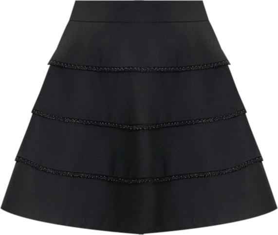 Women's Pearl Trim Circle Skirt