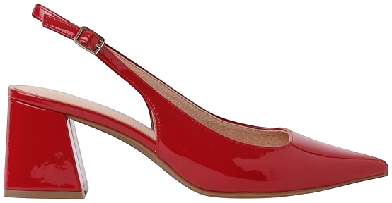 Heeled Shoes in Red Patent