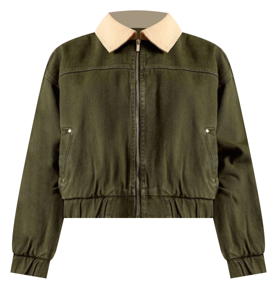 Barn Cord Collar Jacket in Khaki