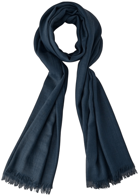 Singapore Solid Scarf in Navy