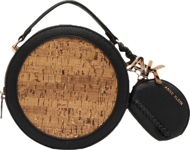 Cork Circle Bag with Convertible Strap